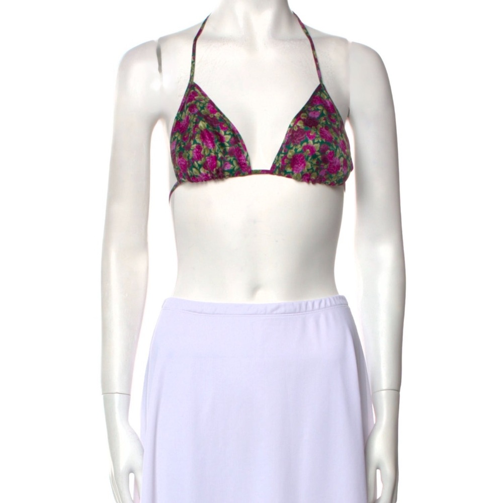 NWOT - Gucci Silk Floral Print Crop Top